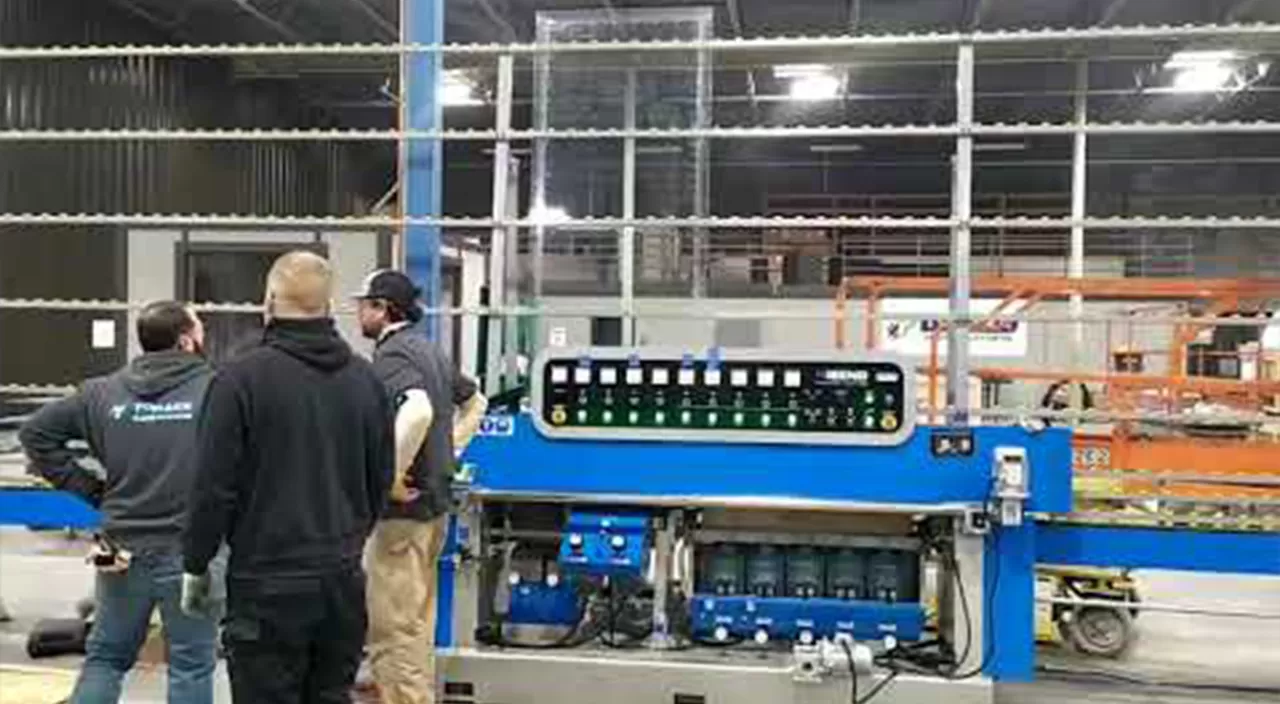 Máy mài nhiều đường thẳng bằng kính (mitting) HSE-9540A video